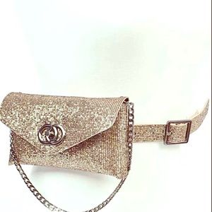 Golden Glam Glitz Belt Bag